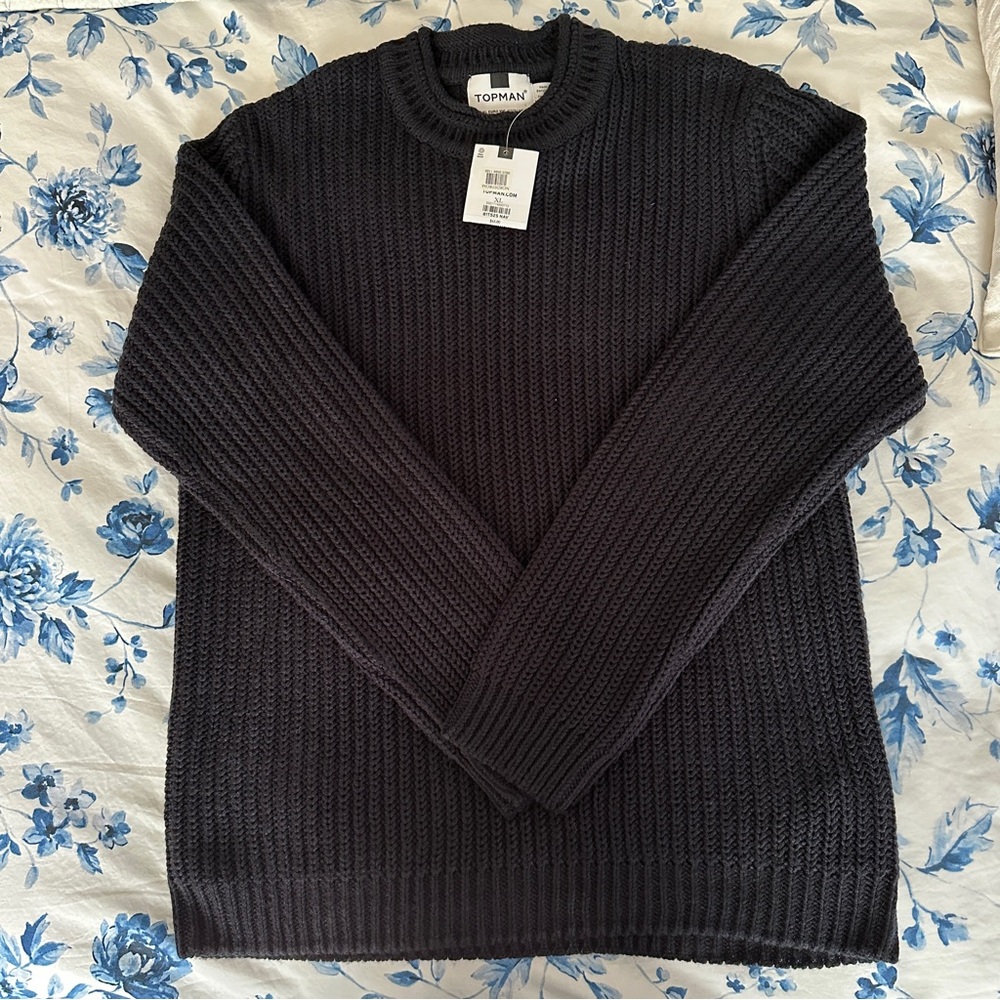 Topman Deep Navy Men's Crewneck SweaterSize XL